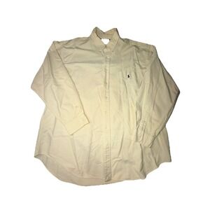 Polo Ralph Lauren 100% Cotton Vintage The Big Shirt  Men's XL Lemon